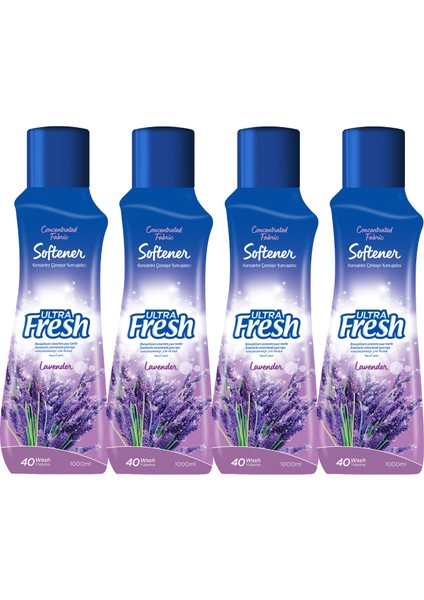 Ultra Fresh Çamaşır Yumuşatıcısı Lavanta 4 x 1000 ml