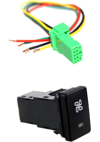 4 Kutuplu Push Button Anahtarı Mavi LED Işık Için Fan Deseni (Yurt Dışından)