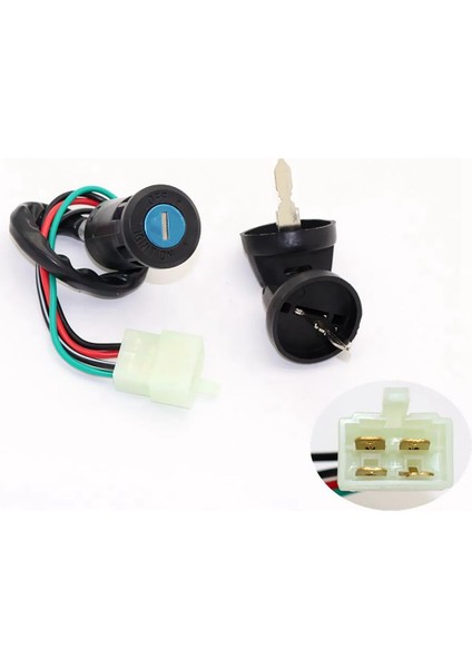 Atv Taotao Pit Kir Bisiklet Buggy Için 4-Wire Ateşleme Anahtar Varil Anahtarı 50-125 (Yurt Dışından)