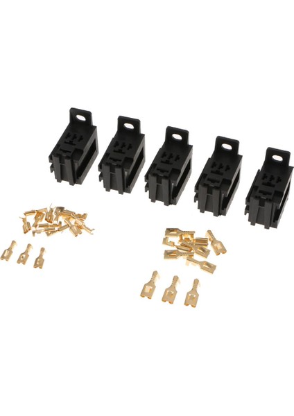 5 Adet Bağlayıcı 4-Pin Oto Otomotiv Röle Soketi ve Terminalleri (Yurt Dışından)