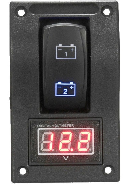 Dc 12 V Araba Tekne Çift Pil Test Paneli Rocker Anahtarı LED (Yurt Dışından)