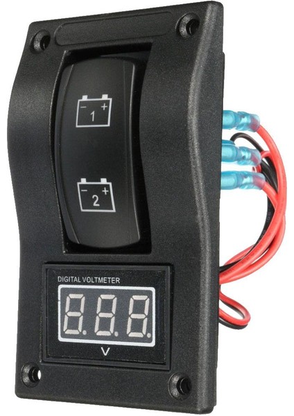 Dc 12 V Araba Tekne Çift Pil Test Paneli Rocker Anahtarı LED (Yurt Dışından) fiyatları