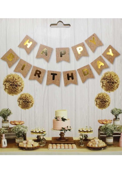 Kraft – Gold Happy Birthday Flama