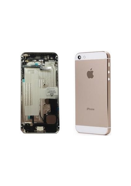 Apple iPhone 5 (5g) (A1428) Ful Dolu Kasa Kapak En Iyi Kalite Gold