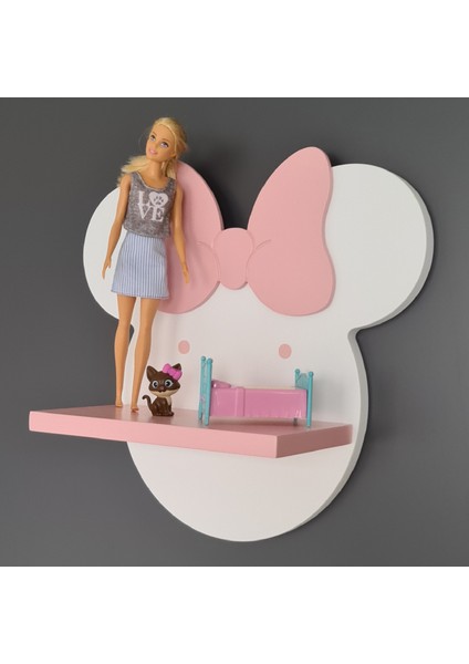 Minnie Mouse Çocuk Odası Rafı Beyaz-Pembe indirimleri