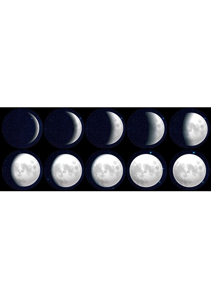 Ay Evreleri Etiketi (4x4 cm 24 Adet)