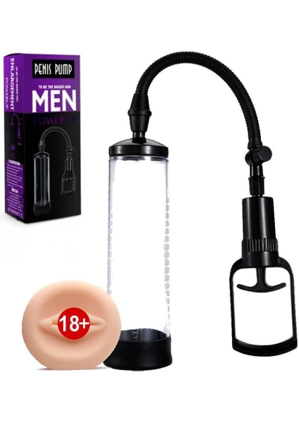 Yeni Nesil Geliştirilmiş Tetik Mekanizmalı Penis Pompası+ Vajina Başlığı GG1-P821-2