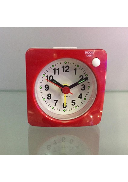 Baosity Oyma Batarya Batarya Küçük Çalar Saat Nightlight Snooze Kırmızı (Yurt Dışından) fırsatları