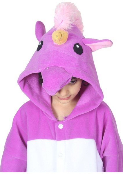 Çocuk Kigurumi Mor Unicorn Kostümü fırsatları