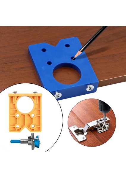 35MM Dolap Menteşe Jig Sondaj Delik Açacağı Matkap Bulucu Kılavuzu Dıy Araçları Sarı (Yurt Dışından) indirimleri