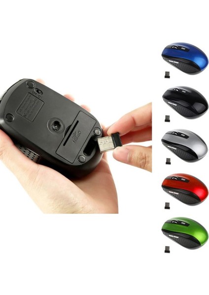 Usb2.0 Kablosuz Fare 2.4 Ghz Mini Fareler Nano 6buttons Optik Pc Için # 1 Mavi (Yurt Dışından)