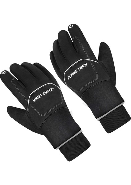 Kış Sıcak Rüzgar Geçirmez Su Geçirmez Kaymaz Termal Dokunmatik Ekran Kayak Eldiven L (Yurt Dışından)