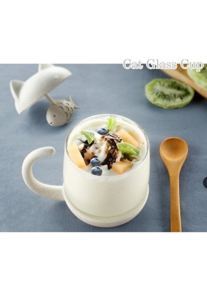 sevimli Kedi 250 Ml Cam Bardak Çay Kupa Balık İle Demlik Süzgeç Filtre Çay Bardağı Ev Ofisleri Drinkware Teaware Mutfak Aksesuarları | Bira Steins (Yurt Dışından) fiyatları