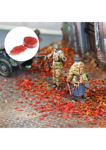 Gerçekçi Minyatür Yaprak Modeli Demiryolu Yapı Malzemeleri Diorama Düzeni Kırmızı (Yurt Dışından)