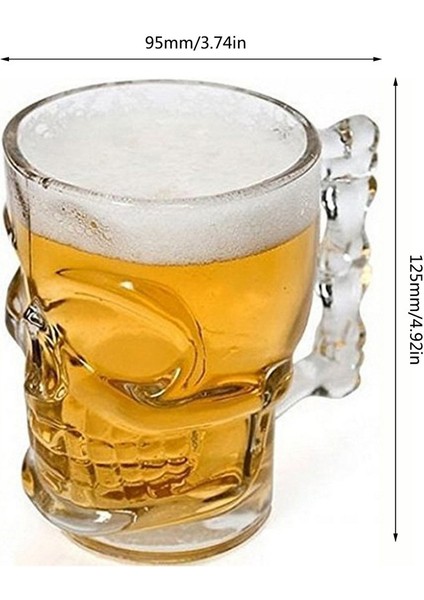 400 Ml Bar Kupa Kafatası Kupası Shot Cam Bira Şarap Cam Kristal Kafatası Kafa Cam Kupası Viski Şarap Votka Bar Kulübü Drinkware | Bira Steins (Yurt Dışından) fırsatları