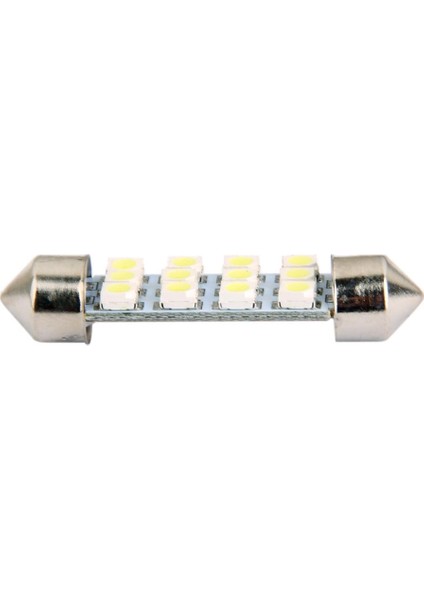 Beyaz Araba Iç Kubbe 3528 12 Smd LED Festoon Ampul Haritası Işık Lambası 42MM 12 V (Yurt Dışından) indirimleri