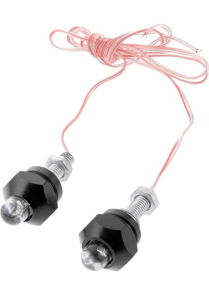 2 Adet Motosiklet 6mm Plaka Çerçevesi LED Işık Flaşı Yanıp Sönen-Siyah (Yurt Dışından) fırsatları