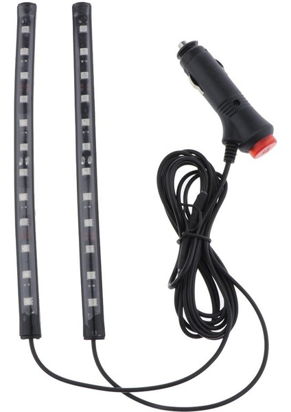 Mavi 12 LED LED Halat Şerit Işık Gece Aydınlatma Açık Kapalı Arka Plan Işık 2 Adet Mavi Işık 12 LED (Yurt Dışından)