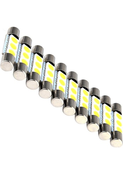 10 Adet Beyaz 5050 3smd 28-31MM LED Ampul Araba Visor Vanity Ayna Kubbe Işık Için (Yurt Dışından)
