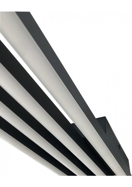 Modern LED Parkur Linear Plafonyer Avize Siyah 3000K 4*100CM