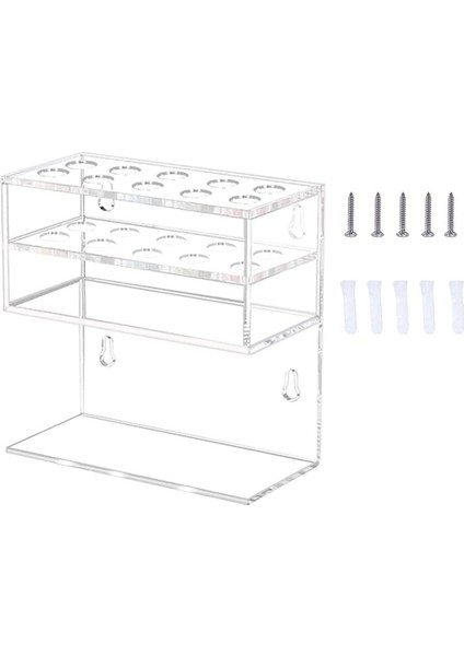 Kalemlik ve Silgi Organizer - Raflı Şeffaf Pleksi