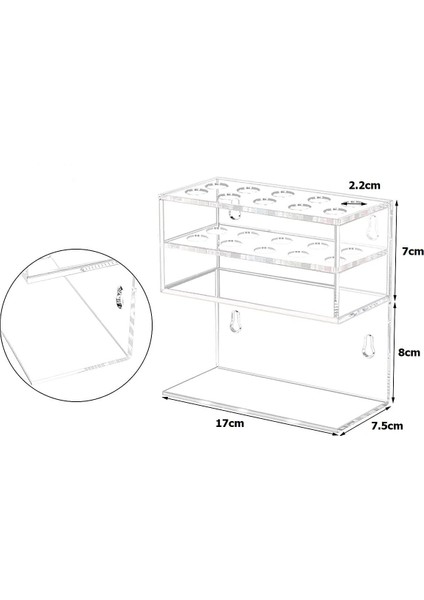 Kalemlik ve Silgi Organizer - Raflı Şeffaf Pleksi