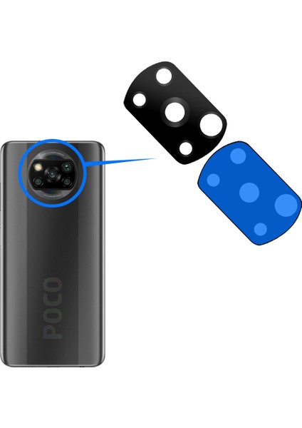 Xiaomi Poco X3 Nfc 2020 Arka Kamera Camı Lens