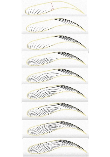 Microblading Ve Kalıcı Makyaj Için Altın Oran Cetveli Metal modelleri