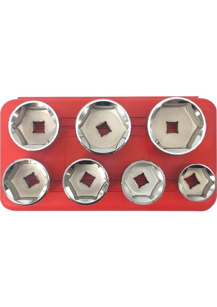7 Parça Yağ Filtresi Anahtarı Aracı Soket Seti 24 27 29 30 32 36 38 mm W / Vaka (Yurt Dışından)