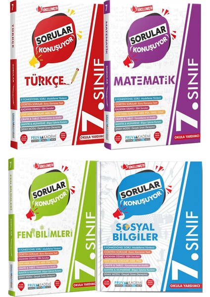 7. Sınıf Tüm Dersler Seti 4 Kitap