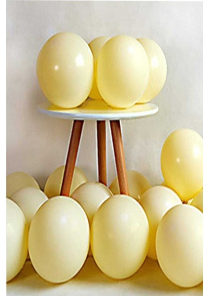 Açık Sarı Pastel Balon 10 Adet