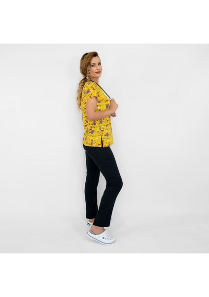 Emoji Desenli Likralı Alt Üst Takım