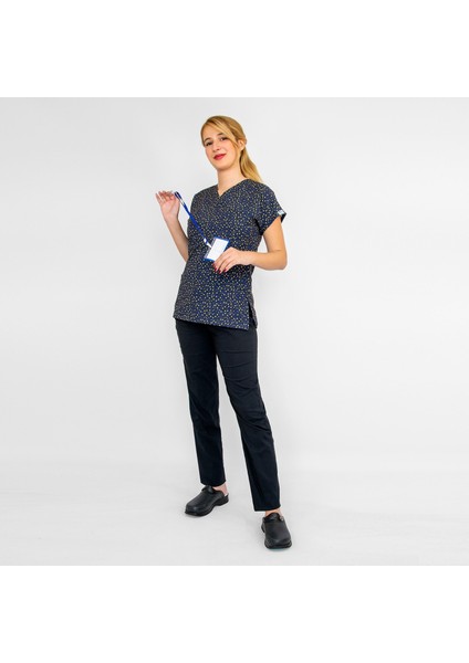 Lacivert Yıldız Desenli Likralı Alt Üst Takım fiyatları