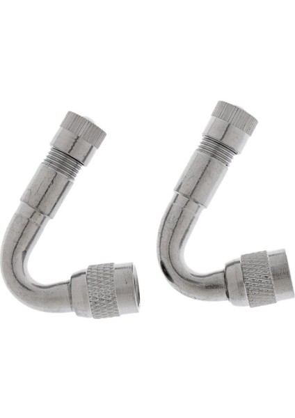 2 Adet Lastik Lastik Vana Kök Uzatma Araba Motosiklet Bisiklet Gümüş 45 Derece (Yurt Dışından)