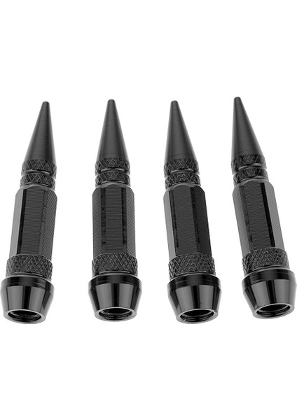 4 Adet Metal Uzun Spike Jant Lastik Vana Kök Araba Kamyon Hava Kapaklar 60 Mm Siyah (Yurt Dışından)