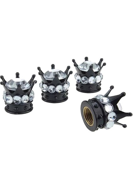 4 Adet Taç Bling Elmas Lastik / Tekerlek Kök Vana Caps Araba Kamyon Beyaz (Yurt Dışından) fiyatları