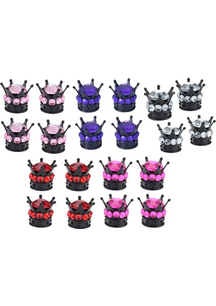 4 Adet Taç Bling Elmas Lastik / Tekerlek Kök Vana Caps Araba Kamyon Beyaz (Yurt Dışından) modelleri