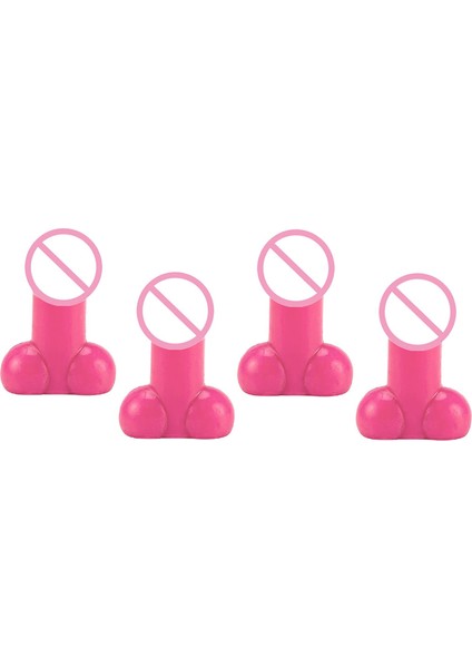 4 Adet Araba Kamyon Motosiklet Prank Pennis Lastik Lastik Vana Kök Toz Kapak Pembe (Yurt Dışından)