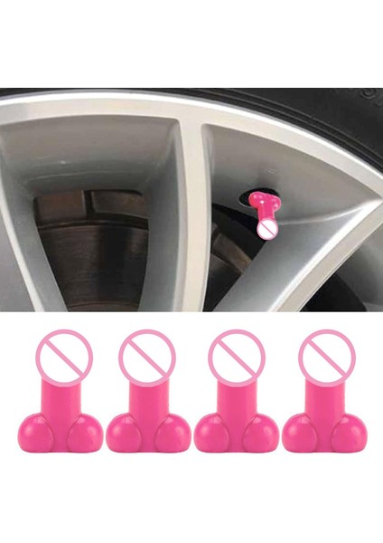 4 Adet Araba Kamyon Motosiklet Prank Pennis Lastik Lastik Vana Kök Toz Kapak Pembe (Yurt Dışından) fırsatları