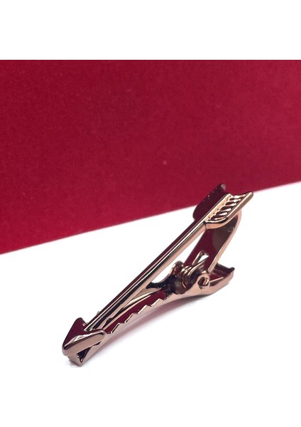 Ok Motif Bronz Renk Kravat Iğnesi KIY714