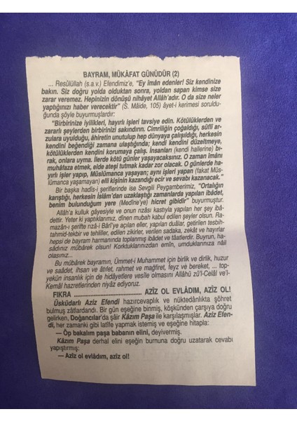 17 Aralık 2001 Takvim Yaprağı - Nostalji Koleksiyonluk Takvim Yaprağı
