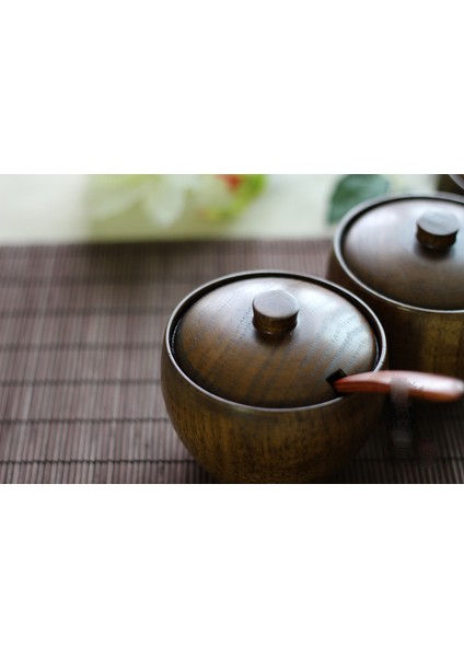 Generic Retro Baharat Kavanoz Baharat Kapak ile Şeker Kase Ahşap Baharat Kutusu Mutfak Aracı Tuz Saklama Kutusu Mutfak Çeşni Kutusu | Şeker Kasesi | Şeker Kasesi Kapak Baharatlar Çeşni (Yurt Dışından)