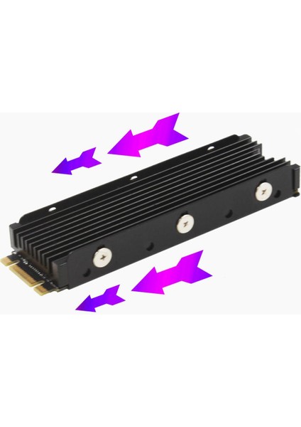 Termal Pedli M.2 SSD Için Alüminyum Soğutucu, Pc Bellek Soğutma-Siyah (Yurt Dışından) modelleri