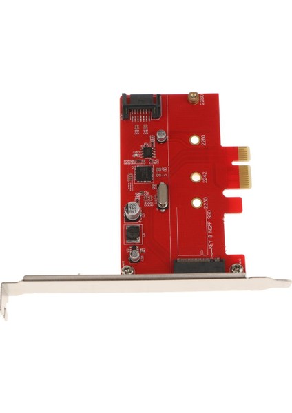 M.2 Ngff SSD + Sata3.0 Pcı-E Express 2x Controler Adatper Card ASM1061 Çip (Yurt Dışından)