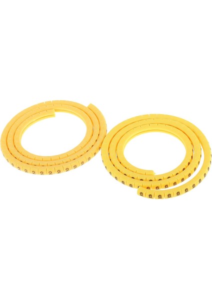 1000X Sarı Kablo Işaretleri Işaretleyici Numarası Etiket Etiketi Numarası No. 0 ~ 9 1mm² 1mm² Ec-0 (Yurt Dışından)