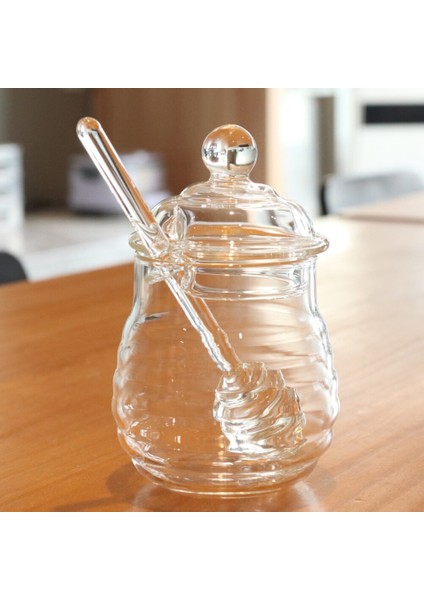 250 Ml Cam Bal Pot Temizle Reçel Kavanoz Kepçe Ve Kapaklı Set Ev Mutfak Kullanımı Için | Şeker Ve Krema Tencere (Yurt Dışından)