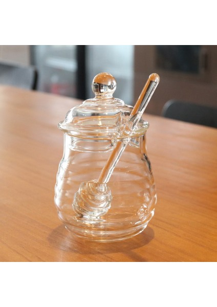 250 Ml Cam Bal Pot Temizle Reçel Kavanoz Kepçe Ve Kapaklı Set Ev Mutfak Kullanımı Için | Şeker Ve Krema Tencere (Yurt Dışından)