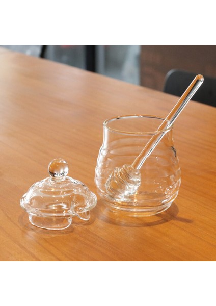 250 Ml Cam Bal Pot Temizle Reçel Kavanoz Kepçe Ve Kapaklı Set Ev Mutfak Kullanımı Için | Şeker Ve Krema Tencere (Yurt Dışından)