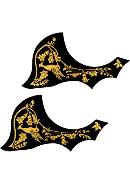 2 Parça Plastik Yapıştırıcı Pickguard Altın Çiçek Için Anti-Scratch Plaka( Yurt Dışından)