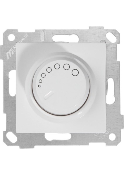 Rita Beyaz Mekanizma + Tuş Rl Işıklı Dimmer 600W